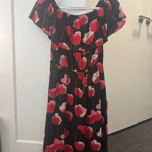 Aritzia Wilfred Floral Off-the-shoulder Dress